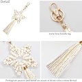 Miniatyrbillede 3 af 5: Håndlavet Boho Tassel Nøglering Taske Charm Nøglering Bilnøglering til Kvinder