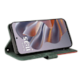 Miniatyrbillede 3 af 5: KT Læderserie-1 Til Motorola Edge 50 Neo 5G Læder Etui Farvesplejsning Telefon Cover Wallet Stand Multicolor Green