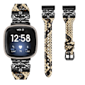 Pikkukuva 2 / 5: Tyyppi C Musta Solki Ranneke Fitbit Versa 3/4/Sense/Sense 2 Perhosliittimellä Älykellolle Style D