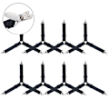 Miniatyrbillede 4 af 5: Sengeslagsfastgørelser, 8 stk. Justerbare trekant elastiske seler Gripper Holder Stropper Clip