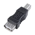 Miniatyrbild 1 av 5: USB-skrivaradapter typ A hona - typ B hane svart silverfärgad