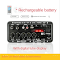 Miniatyrbild 2 av 5: Bluetooth-ljudförstärkare 30-120W subwoofer dubbel mikrofonförstärkarmodul med display för högtalare 12V