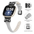Miniatyrbild 3 av 5: Typ C Svart Spänne Armband för Fitbit Versa 3/4/Sense/Sense 2 Fjärilskontakt Smartwatch Style C