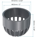 Miniatyrbillede 2 af 5: 2 tommer (ca. 5,1 cm) Atrium afløbsristdæksel, 3-pak runde udendørs UPVC kloakafløbsfittingadapter til dræningssystemer, grå