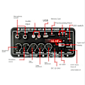 Miniatyrbild 3 av 5: Bluetooth-ljudförstärkare 30-120W subwoofer dubbel mikrofonförstärkarmodul med display för högtalare 12V