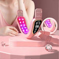 Miniatyrbillede 3 af 5: Ansigtsløftningsenhed LED Fotonterapi Ansigts Slankende Massager V-Line Pro pink