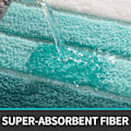 Miniatyrbillede 3 af 5: Skridsikker Mikrofiber Bademåtte 50 x 80cm, Absorberende og Blød Bademåtte, Maskinvaskbar Gulvmåtte til Badeværelse - Beige