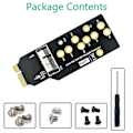 Pikkukuva 5 / 5: 12+6-nastainen Wifi Bluetooth -moduulin suojasovitin malleille BCM94360CD BCM94331CD BCM94360CS BCM94360CS2 B