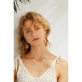 Miniatyrbillede 4 af 4: Boho Raffia Kugle Øreringe til Kvinder, Statement Raffia Runde Drop Øreringe - Sommer Strand Ferie Smykker