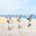Miniatyrbillede 5 af 5: 6 stk. store strandhåndklædeklemmer i rustfrit stål, metalclips til store håndklæder, til strand og pool