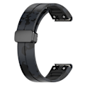 Pikkukuva 4 / 5: Tyyppi H Garmin Fenix 7/Forerunner 965/955/945/935 kellon ranneke musta solki 22mm Camouflage Style A