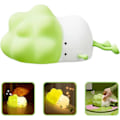 Miniatyrbillede 4 af 4: Børnenatlampe med datakabel, silikone natlampe tegneserie natlampe genopladelig baby natlampe LED soveværelsesindretning
