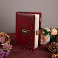 Miniatyrbillede 5 af 5: B6 Læder Journal Notebook med Kombinationslås, Rejse Sailor Skrive Dagbog Personlig Planlægger Organisering Som Gave, 7.87 X 5.51 in