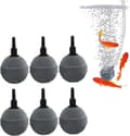 Akvarieluftsten 6 delar Akvarier Syrediffusor Luftsten för Akvariebollar Bubblare Diffusor för Akvariesten för Akvariepump Akvariebubbla