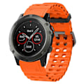 Miniatyrbillede 4 af 5: 26 mm silikonerem til Garmin Fenix 8 51 mm/Enduro 3/Instinct 2X urrem med flere huller Style D