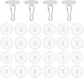 20 Pieces 2 cm Transparent Self-Adhesive Ceiling Hooks Self-Adhesive Hooks Ceiling with Flagpole Clips