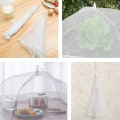 Miniatyrbilde 5 av 5: 3-pakning matdeksel 14 tommer pop-up kryptert nettplate serveringstelt, fint nettparaply for utendørs, fester, piknik, grillfester