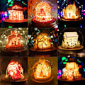 Miniatyrbillede 2 af 5: 3D Stereoskopisk Papirudskæringslampe, DIY Varm Lys Origami Lampe med Fjernbetjening, Hjemmelavet Lille Bordlampe Kreativ Soveværelse Sengebordslampe EIFFEL