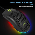 Miniatyrbillede 3 af 5: 65G (2,29oz) Trådløs Letvægts Gaming Mus med 3200DPI, RGB Baggrundsbelysning og 7 Programmerbare Knapper