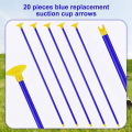 Miniatyrbild 4 av 5: Ersättningspilar med sugkopp, för bågskytteset för barn, lätt, blå (20-pack)
