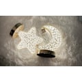 Miniatyrbillede 4 af 5: Månelampe, trådløs genopladelig trinløs dæmpbar berøringslampe natbordslampe med 3 farvetilstande til børneværelse, soveværelse