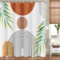 Miniatyrbillede 1 af 5: Boho bruseforhæng til badeværelse Boho-indretning Mid Century Modern Spring bruseforhæng - 72\" x 72\" Boheme, lys op i dit badeværelse