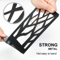 Miniatyrbillede 3 af 5: Bogstøtter Træ Design Moderne Bogstøtter til Hylder, Skridsikre Bogstøtter, Heavy Duty Metal Bogstopper til Bøger/Cd'er, 7 x 4,7 x 3,5", Sort