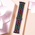 Miniatyrbilde 4 av 5: Type P Elastisk armbånd med mønsterdesign til Samsung Galaxy Fit3 SM-R390 (Svart spenne) Style K
