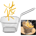 Miniatyrbillede 2 af 5: 8 stk. Friturekurv, Friturekurve i rustfrit stål, Minikurv til madpræsentation til friturestegning af pommes frites