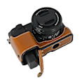 Miniatyrbild 5 av 5: Typ B Kameraskydd för Sony A6400/A6300/A6100/A6000 Batteriöppningsdesign PU-läder Halv Kåpa Style B