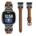 Pikkukuva 2 / 5: Tyyppi C Musta Solki Ranneke Fitbit Versa 3/4/Sense/Sense 2 Perhosliittimellä Älykellolle Style F