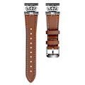 Pikkukuva 1 / 3: Type C Huawei Watch 2/GT 2 42mm/GT 3 42mm -kelloon Aito Lehmännahkainen Kellonranneke Mustalla Style D