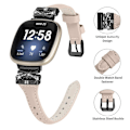 Pikkukuva 3 / 5: Tyyppi C Musta Solki Ranneke Fitbit Versa 3/4/Sense/Sense 2 Perhosliittimellä Älykellolle Style E