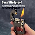 Miniatyrbild 2 av 5: Mecha Metal Rocker Tändare (utan Bränsle), Retro Fotogen Vindsäker Tändare Black