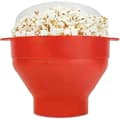 Vikbar Popcornmaskin Skål - Gör popcorn i mikrovågsugnen - röd