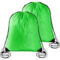 Miniatyrbillede 1 af 5: 2 stk. Lysegrønne snøre rygsække Sports Cinch Sack String Bags Snøre Gym Bag Draw String Rygsæk Bulk Svømning String Bags