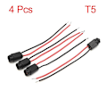 Miniatyrbilde 1 av 4: 2/3/5/8/10 stk T5 LED Sokkel Lampe Dashbord Indikator Lys Sokkel 2 Ledningspære Ledningsnett Ledningskontakt Erstatning for Bil Red 4Pcs
