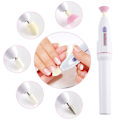 Miniatyrbild 1 av 5: Elektrisk nagelfil nagelkonstfil elektrisk manikyrset, bärbar nagelbuffer nagelslipningssats multi(5 i 1)