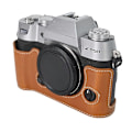 Miniatyrbild 2 av 5: Typ C För Fujifilm X-T50 PU Läder Halvfodral Grepp Digitalkamera Väska Skydd med Öppning Botten Style B