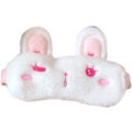 Miniatyrbillede 1 af 4: Bunny bamse øjenmaske bamseører øjenmaske bamser fluffy sove øjenmaske bærbar øjenlap kanin plys materiale