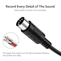 Miniatyrbillede 4 af 5: 2-pak 5-Pin DIN MIDI-kabel, 0,9 meter Han til Han 5-Pin MIDI-kabel til MIDI-keyboard, Keyboard Synth