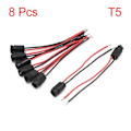 Miniatyrbillede 1 af 4: 2/3/5/8/10 stk. T5 LED Sokkel Lampe Instrumentbræt Indikator Lys Sokkel 2 Lednings Pære Ledningsnet Ledningsstik Udskiftning til Bil Red 8Pcs