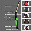 Miniatyrbilde 3 av 5: Oppladbare arbeidslys, LED arbeidslys med magnetisk base og 360° rotasjonsstativ, COB lyse lommelykter