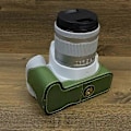 Miniatyrbillede 4 af 5: Type D PU Læder Kamerabunddæksel med Skruedesign Halv Kamerataske til Canon EOS 200D/200D II Style B