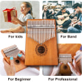 Miniatyrbillede 4 af 5: Tommelfingerklaver 17 Tangenter Tommelfingerklaver, Tommelfingerklaver Instrument Bærbart Fingerklaver Til Børn Voksne Begyndere, Ideel Fødselsdagsgave