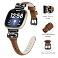 Pikkukuva 3 / 5: Tyyppi C Musta Solki Ranneke Fitbit Versa 3/4/Sense/Sense 2 Perhosliittimellä Älykellolle Style F