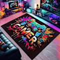 Miniatyrbillede 1 af 3: Gaming Tæpper til Drenge Cool Spil Stil Soveværelse Gamer Tæppe Drengeværelse Indretning Videospil Soveværelse Tæppe til Teenagere C 60*90cm
