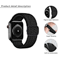 Pikkukuva 4 / 5: Type Q KALEBOL -ranneke Apple Watch Series 10 42mm / 9 8 7 41mm / SE (2023) SE (2022) SE 6 5 4 -kelloille Style M