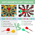 Miniatyrbillede 1 af 5: Magnetisk dartboard, dobbeltsidet sikkerhedspil med 4 magnetiske pile og 4 klæbrige bolde, til indendørs og udendørs brug