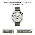 Miniatyrbillede 2 af 5: Type B Universal 22mm Åndbar Vævet Lærreds Udskiftningsrem Justerbar Smartwatch Rem Style D